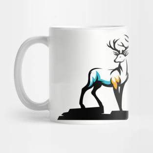 Colorful Deer in the forest Mug